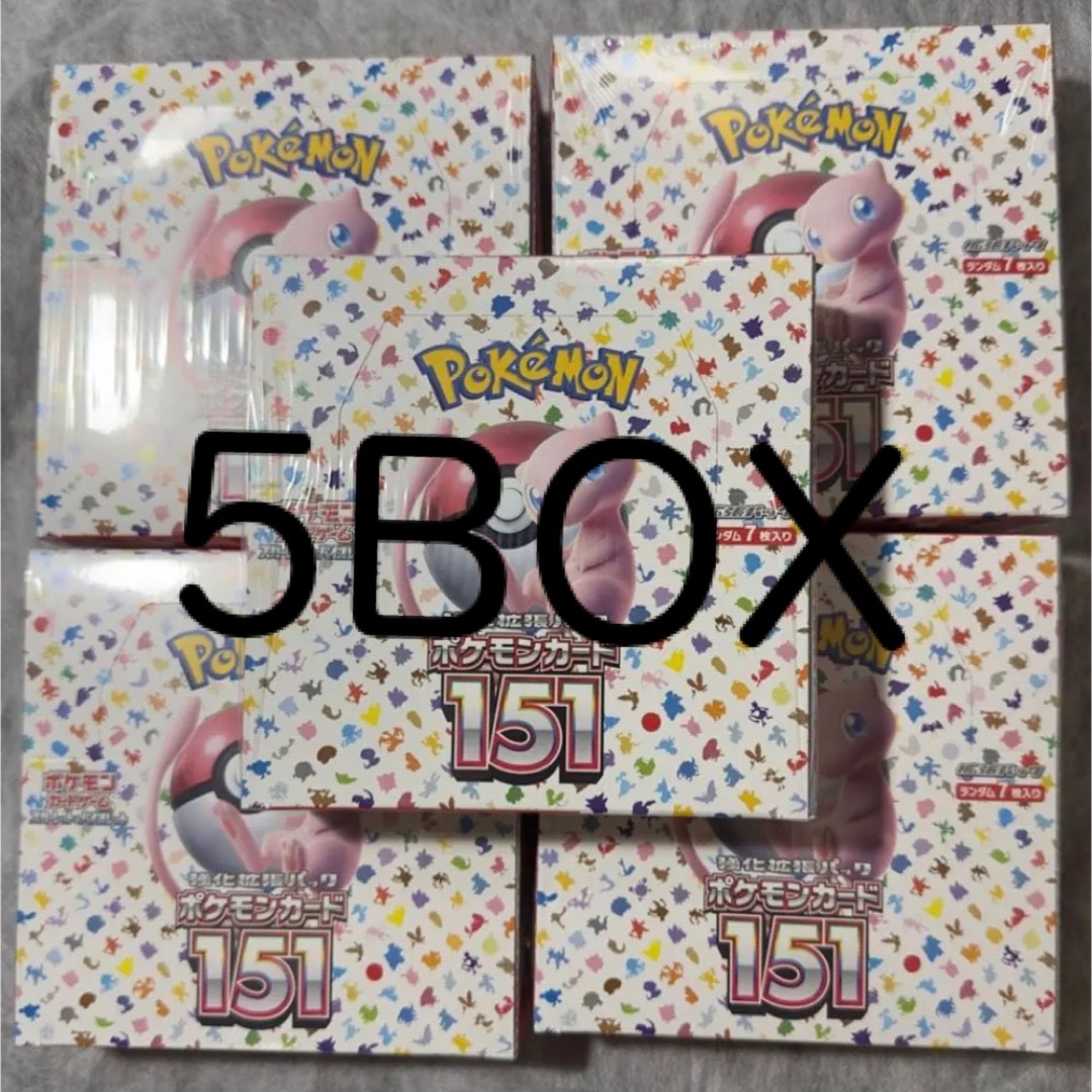 ポケモンカード151 新品未開封シュリンク付 ×5box