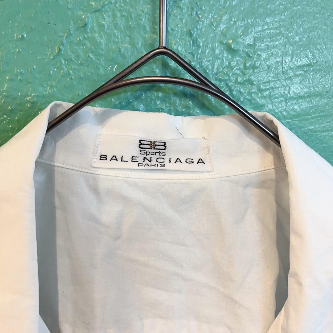 Balenciaga - BALENCIAGAバレンシアガ ヴィンテージ80's 刺繍 開襟 白