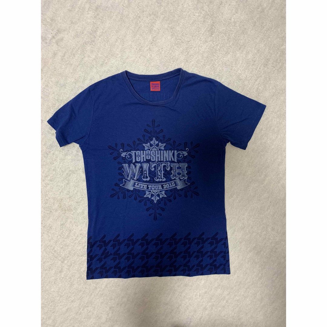 東方神起(トウホウシンキ)の東方神起/TVXQ【WITH 】ツアーＴシャツ 青 Ｍ エンタメ/ホビーのCD(K-POP/アジア)の商品写真