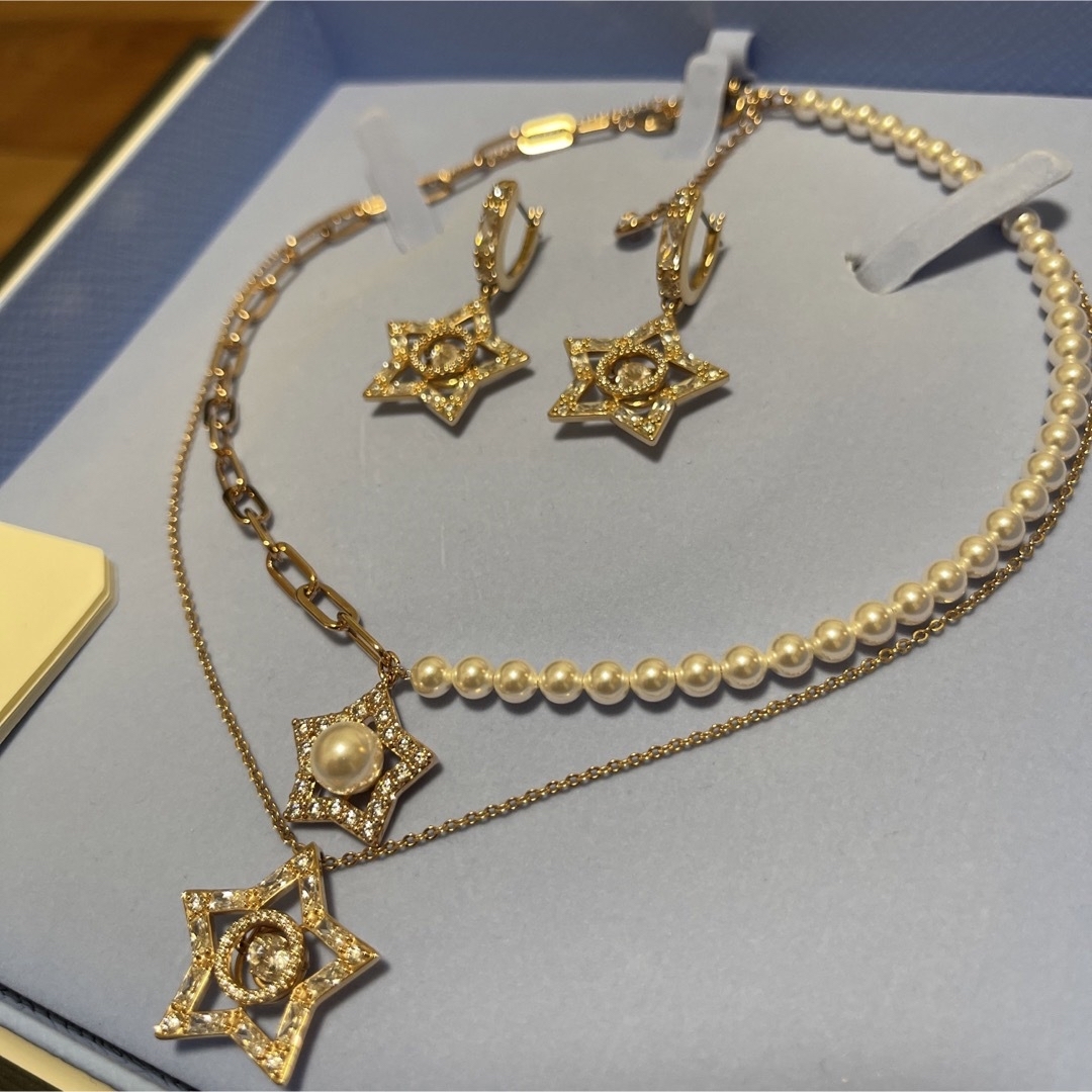 SWAROVSKI - スワロフスキー stella ネックレス ピアス セットの通販 ...