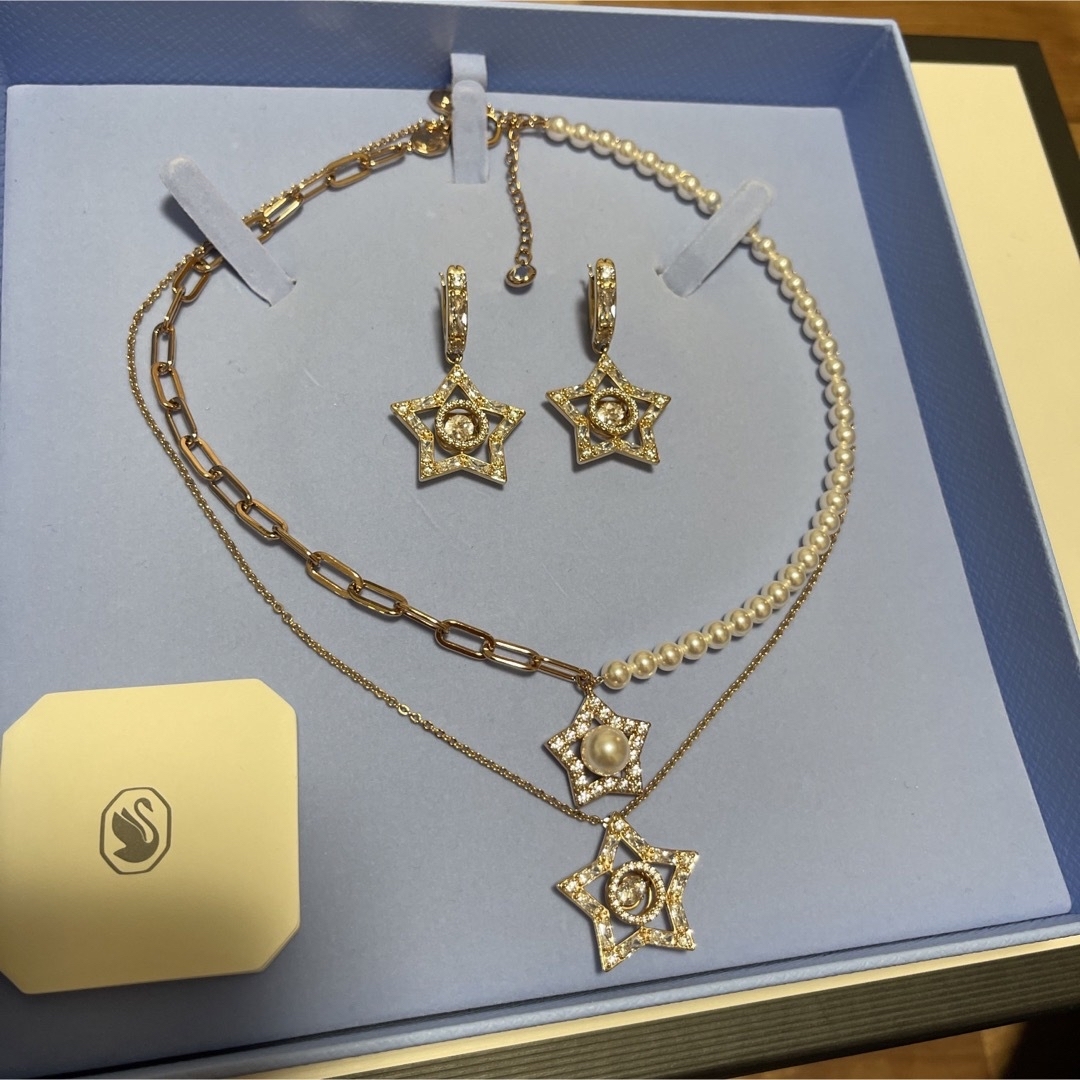 SWAROVSKI - スワロフスキー stella ネックレス ピアス セットの通販 ...
