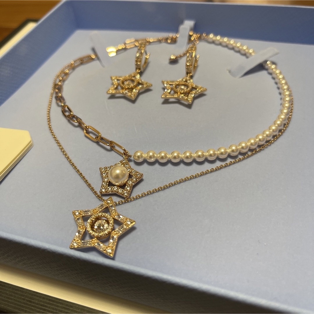 SWAROVSKI - スワロフスキー stella ネックレス ピアス セットの通販 ...