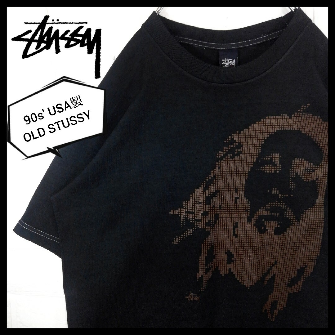 《STUSSY(ステューシー)》90s'USA製　紺タグ　ボブマーリー　Tシャツ