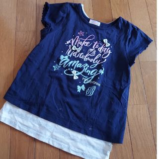 メゾピアノ(mezzo piano)のメゾピアノ シェル柄Tシャツ＆タンクトップセット140(Tシャツ/カットソー)