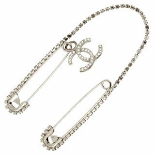 シャネル(CHANEL)のシャネル ブローチ アクセサリー レディース CCロゴ シルバー 美品 4321(ブローチ/コサージュ)