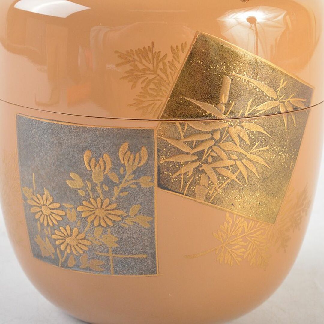 茶道具 荒井喜峰作 白漆金蒔絵 利休棗 共箱 C R5907の通販 by 茶道具 荒井喜峰作 白漆金蒔絵 利休棗 共箱 C R5907の通販 by
