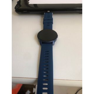 スマートウォッチ　丸型　ネイビー　未使用品(腕時計(デジタル))