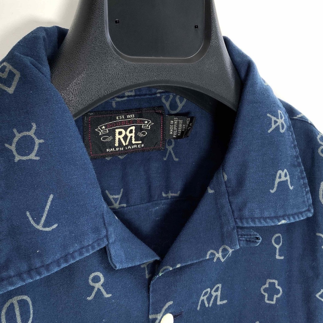 RRL(ダブルアールエル)の22FW RRL ダブルアールエル インディゴ キャンプ シャツ 半袖 アロハ メンズのトップス(シャツ)の商品写真