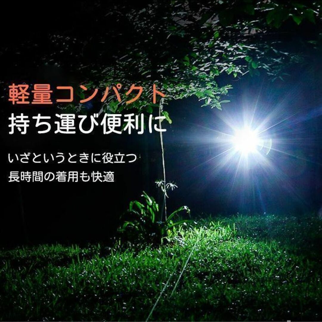 ヘッドライト LED USB充電式 センサーON OFF機能 アウトドア 防災