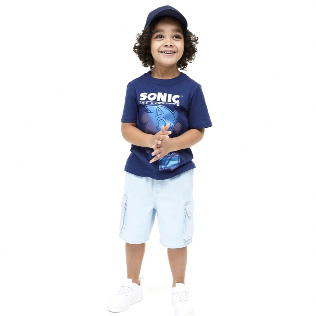 H&M(エイチアンドエム)の未使用h&mソニック半袖Tシャツ110〜115cm男の子 キッズ/ベビー/マタニティのキッズ服男の子用(90cm~)(Tシャツ/カットソー)の商品写真