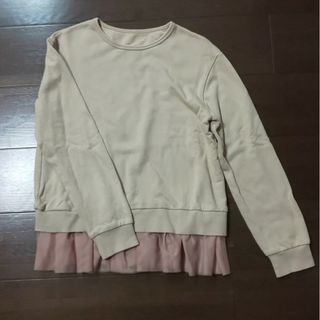 ベルメゾン(ベルメゾン)のベルメゾンGITA150 女児長袖トップス  ベージュ(Tシャツ/カットソー)