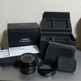 フジフイルム(富士フイルム)の新品同様　FUJIFILM　XF18mm F2　R　純正レンズフィルター付(レンズ(単焦点))