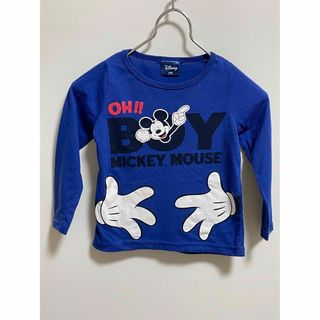 ディズニー(Disney)の【Disney】ディズニー ミッキー 長袖 ハグ柄 手 ロンT  男の子 100(Tシャツ/カットソー)