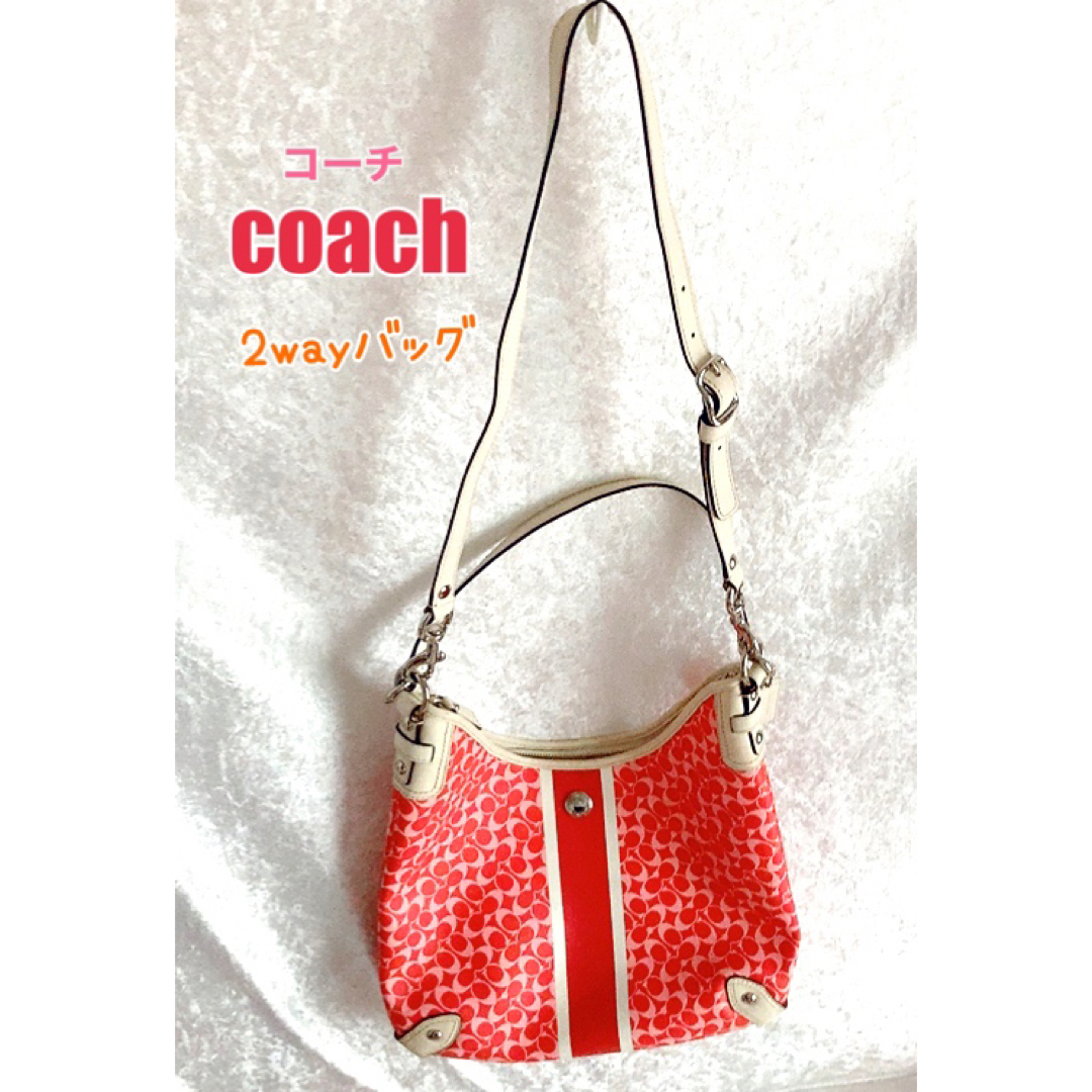 【正規品】【美品】coach ショルダーバッグ ハンドバッグ 赤 レディース | フリマアプリ ラクマ