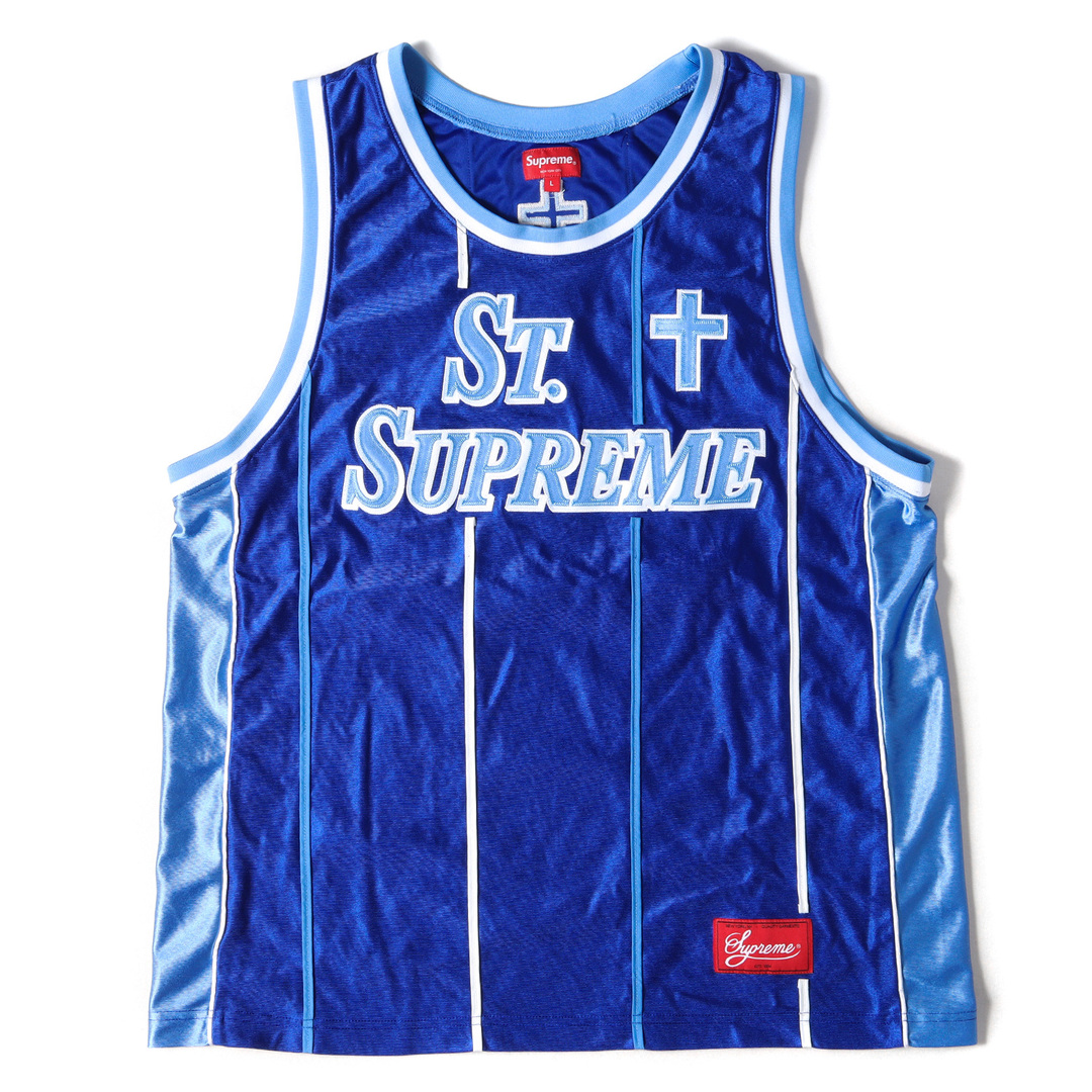 Supreme(シュプリーム)のSupreme シュプリーム タンクトップ サイズ:L ブランドロゴ ナンバリング バスケットボール ジャージ St. Supreme Basketball Jersey 20SS ロイヤル トップス カジュアル 【メンズ】【中古】【美品】 メンズのトップス(タンクトップ)の商品写真