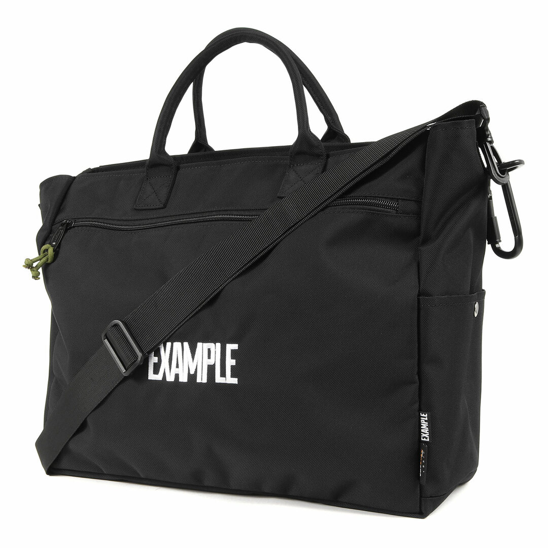 EXAMPLE エグザンプル コーデュラナイロン 2WAY トートバッグ ショルダーバッグ 1050D CORDURA TOTE BAG ブラック 黒 カバン ブランド 【メンズ】【美品】バッグ