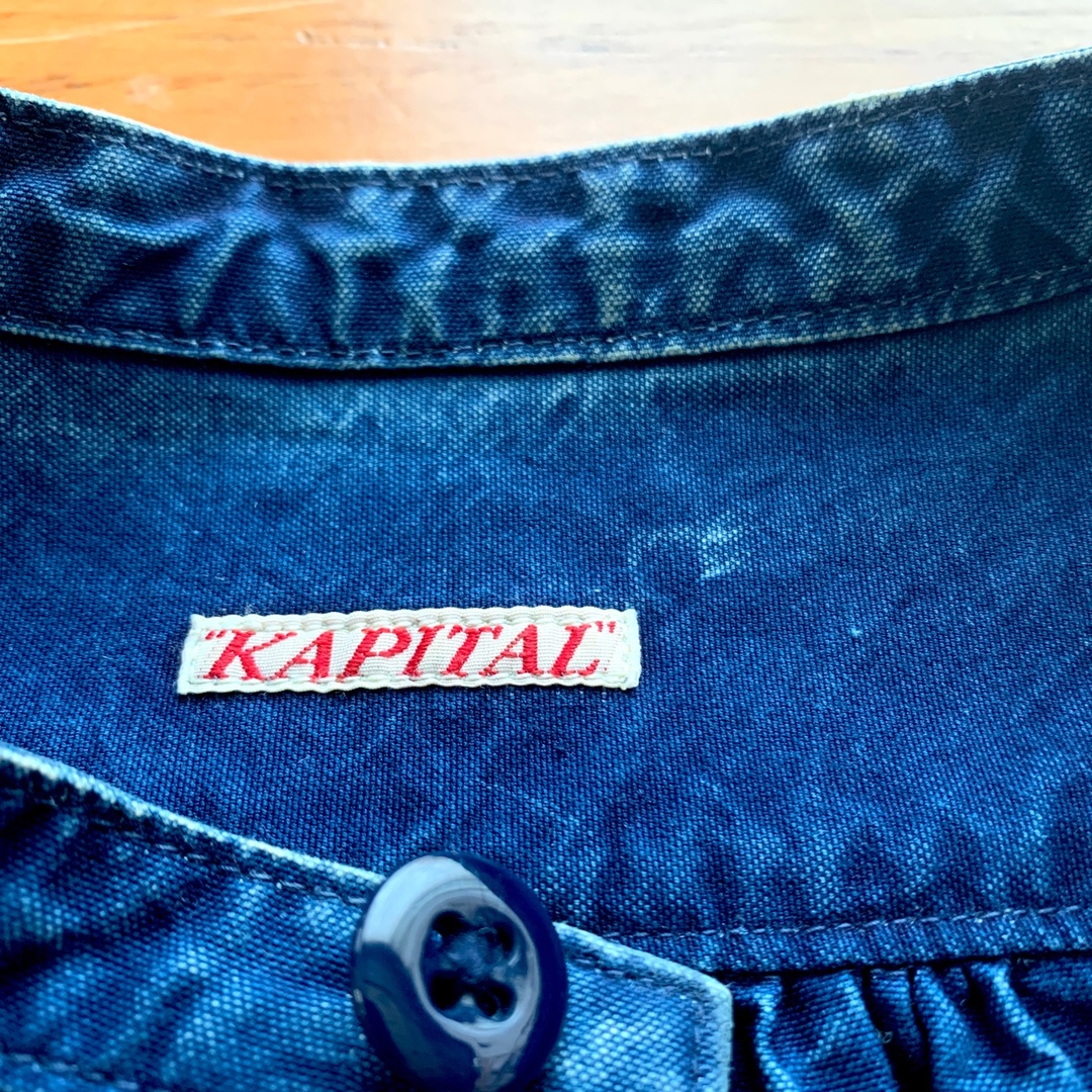 KAPITAL 藍染め ギャザーブラウス スモックシャツ キャピタルインディゴ