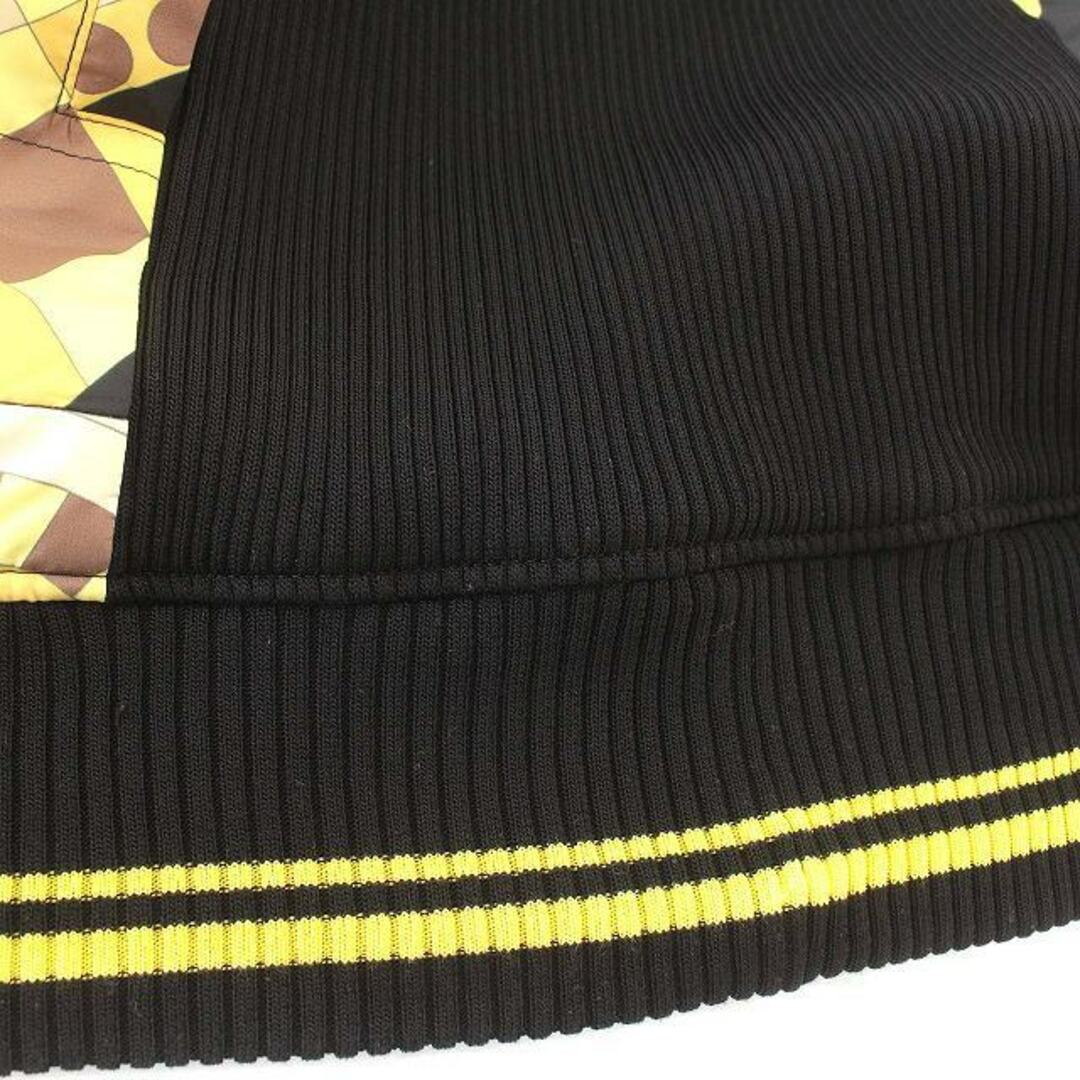 レオナール LEONARD SPORT ロングベスト ハイネック M 黒 黄色