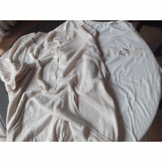 ローリーズファーム(LOWRYS FARM)の最終値下げ❤ローリーズファームの生成りのサマーセーターとTシャツの2点(ニット/セーター)