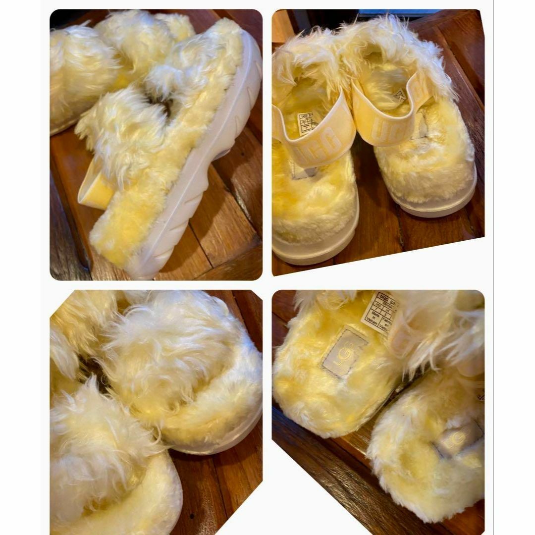 UGG(アグ)の新品✨激レア✨めっちゃ可愛✨24✨UGG✨フラッフ シュガー✨厚底 サンダル レディースの靴/シューズ(サンダル)の商品写真