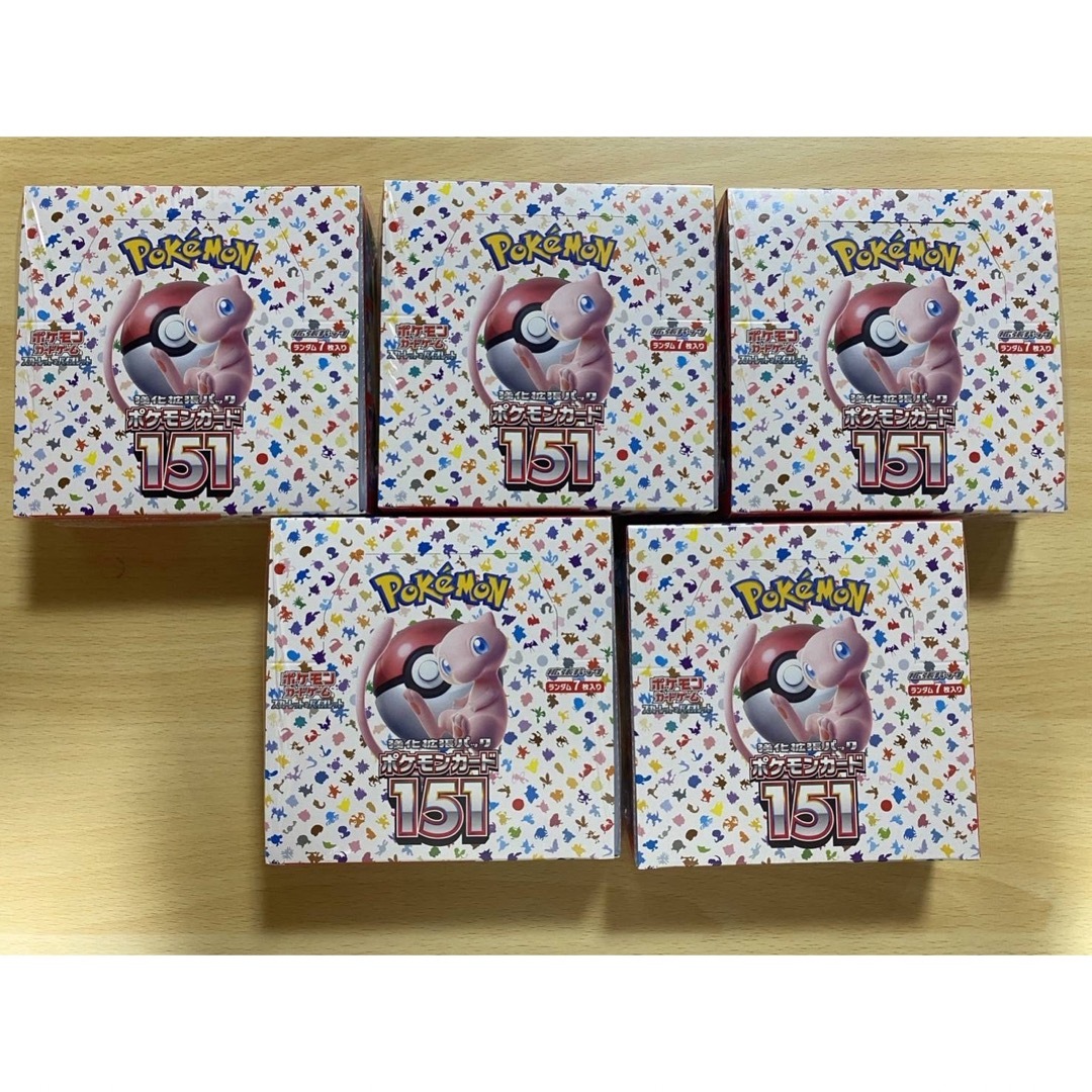 5BOX 新品 ポケモンカード151 未開封ボックス　シュリンク付き