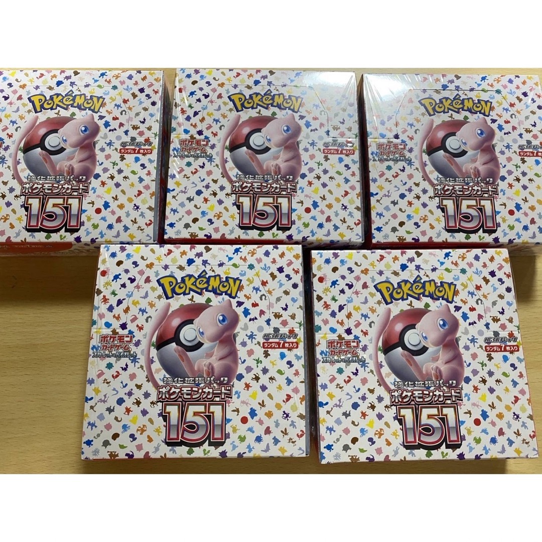 ポケモンカード151 新品未開封 シュリンク付5BOX