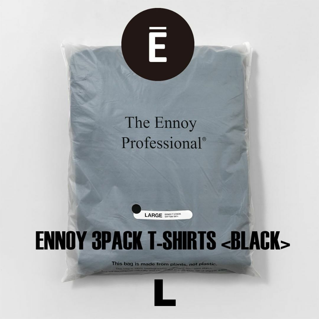 ENNOY 3PACK T-SHIRTS BLACK Lのサムネイル