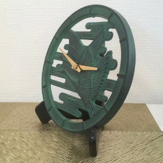 訳ありセール 格安) 鉄製鋳物 オリエント 置き時計 中古稼働品 鶴
