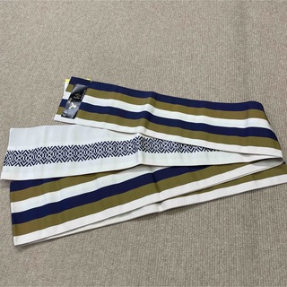 新品 日本製 小袋帯 半幅帯 本場筑前 伝統工芸博多織 森博多織 正絹 金ラベル