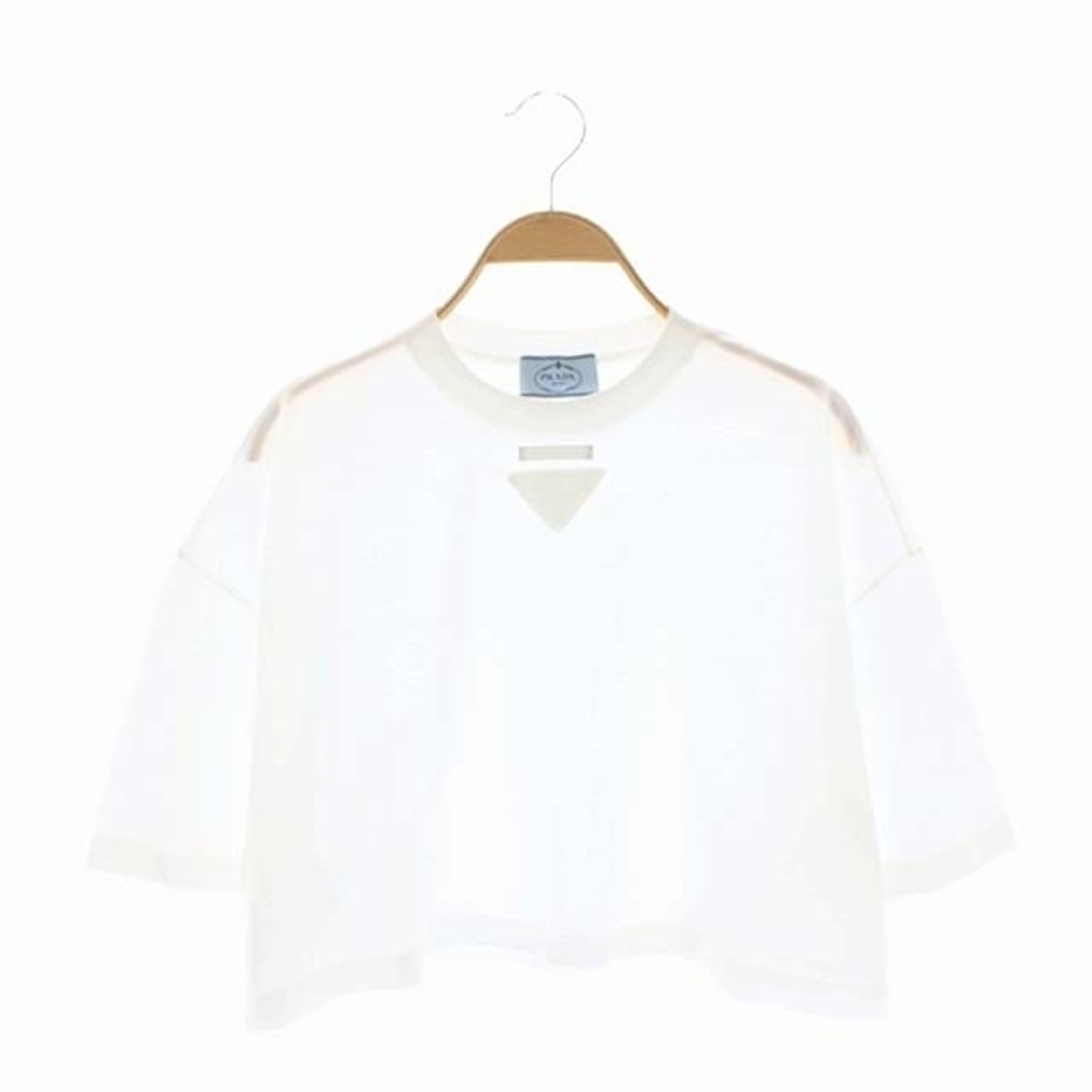 プラダ CROPPED JERSEY TEE Tシャツ XS S2121Y98445cmゆき丈