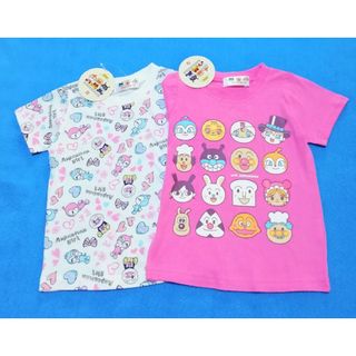 アンパンマン(アンパンマン)の新品　95cm　アンパンマン　それいけ！半袖Tシャツ2枚セット　総w×16p(Tシャツ/カットソー)