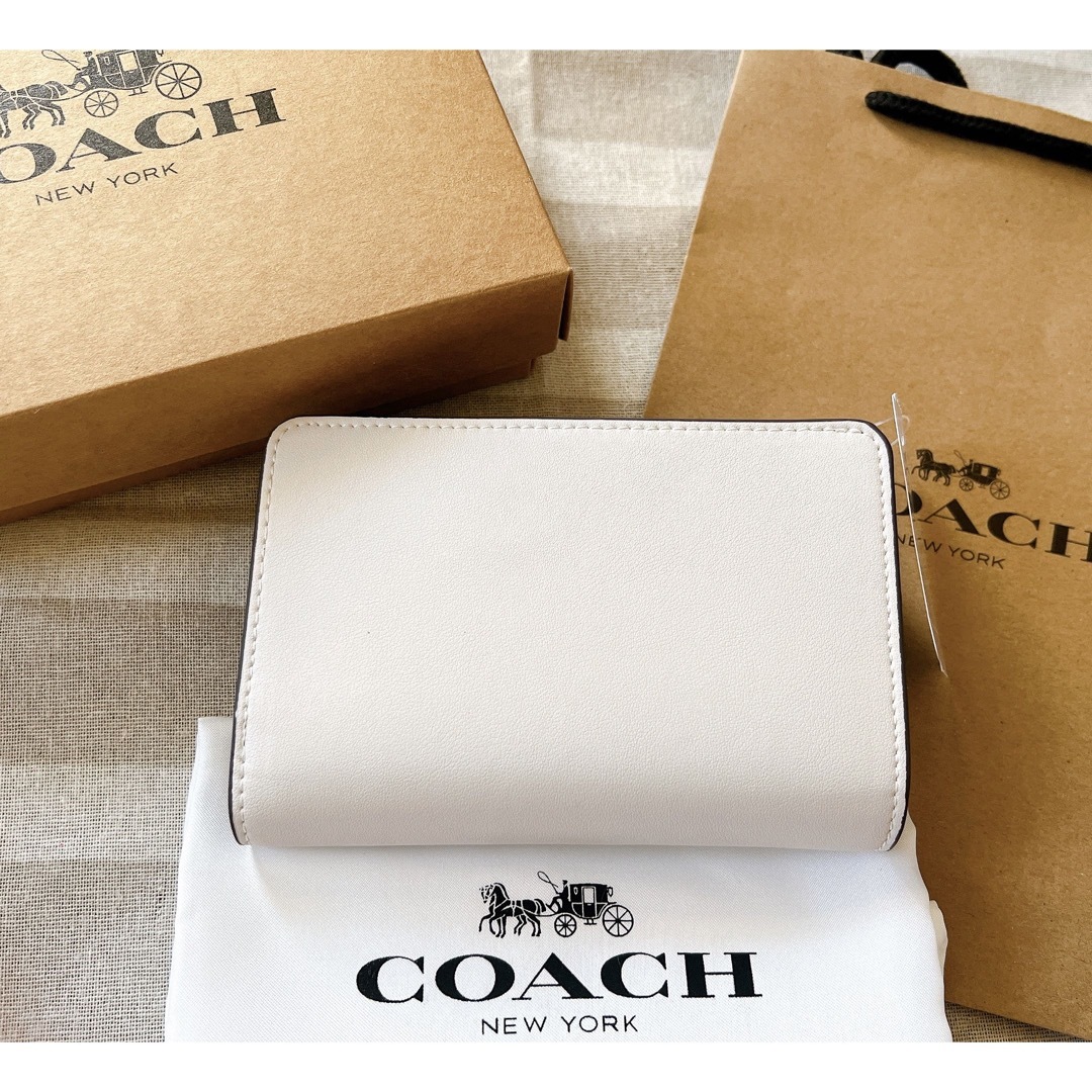 COACH - 【本日最終出品】COACH コーチ 折り財布 アイボリー ベージュ