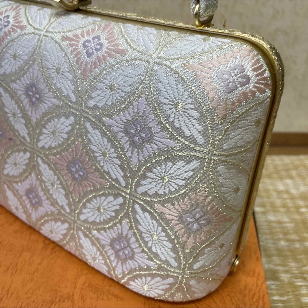 ハンドバッグ新品 東京浅草製 彩小径 正絹袋帯地 フォーマル バッグ BAG 訪問着 色無地