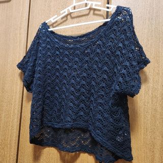 アズールバイマウジー(AZUL by moussy)のAZUL by moussy 透かし編みトップス(カットソー(半袖/袖なし))