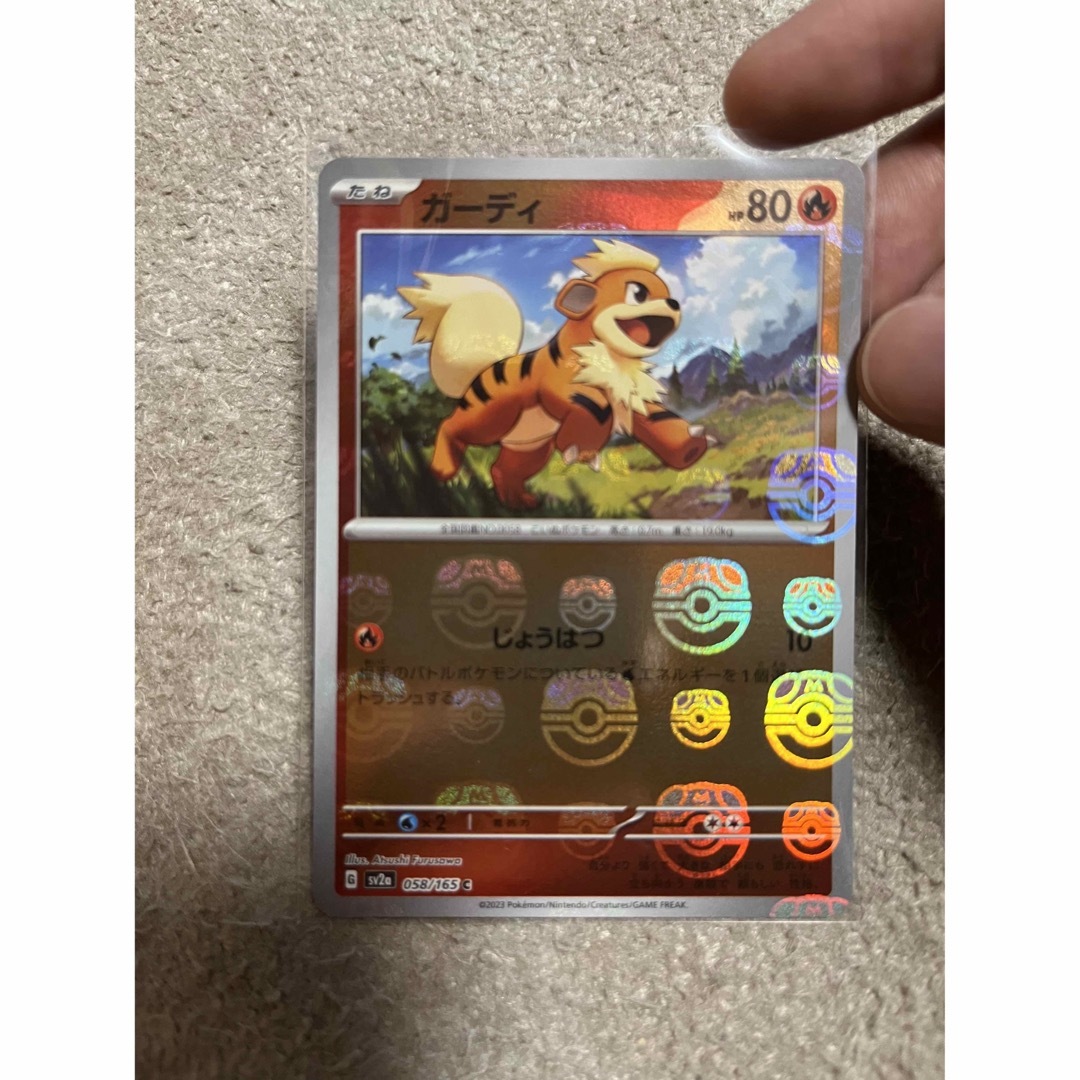 【匿名配送】ガーディ　マスターボールミラー　PSA10 growlithe