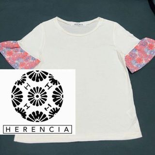 ヘレンチア(HERENCIA)の美品 herencia 半袖カットソー フレアスリーブ　レディース　Mサイズ(カットソー(半袖/袖なし))