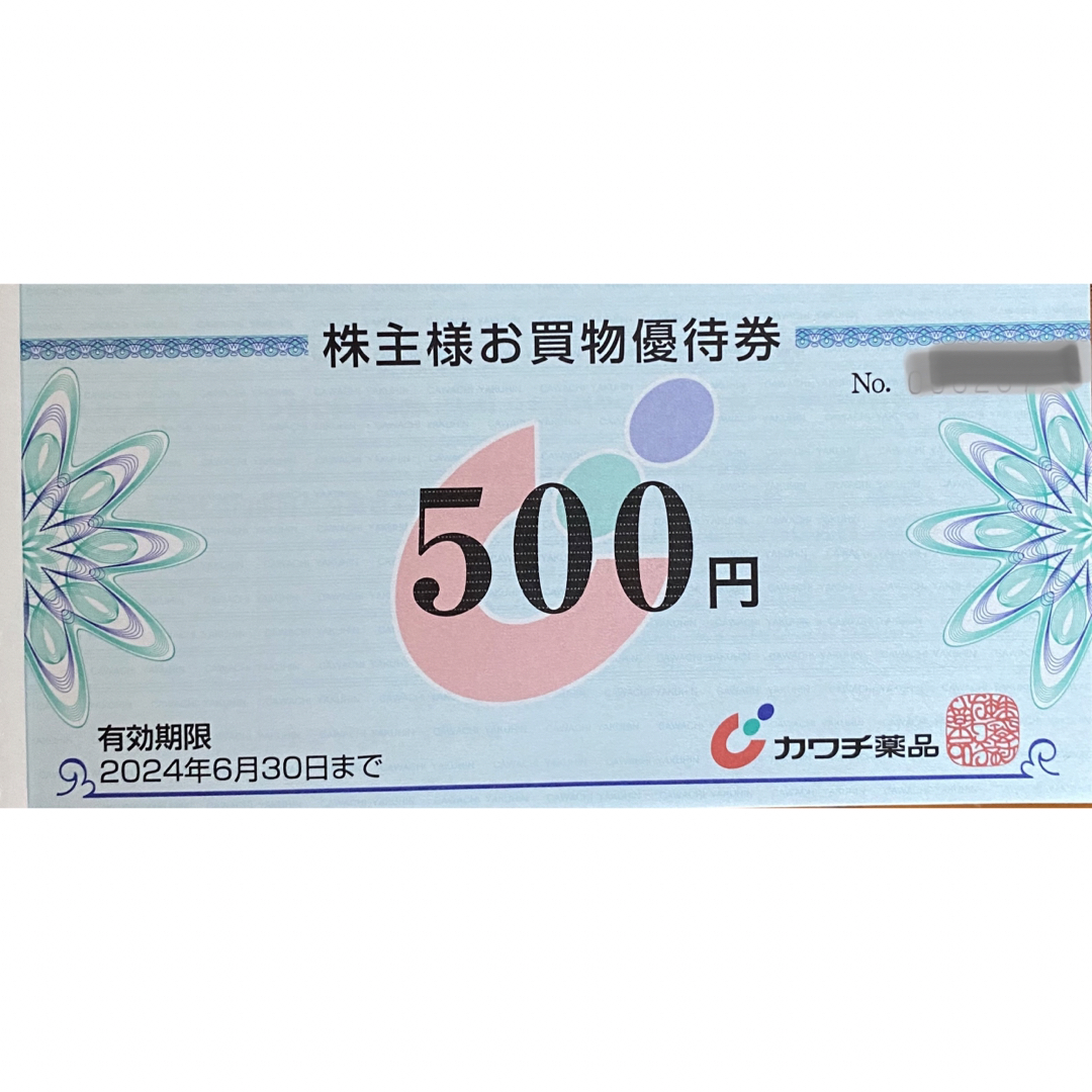 カワチ薬品 株主優待 15000円分 2024年6月30日迄