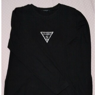 ゲス(GUESS)のゲス　GUESS　長袖シャツ　ブラック　XL(Tシャツ/カットソー(七分/長袖))