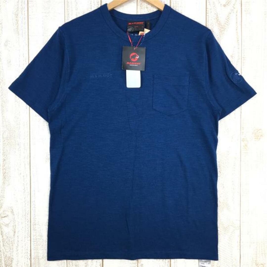 MENs M  マムート コットン ポケット Tシャツ Cotton Pocket T-Shirt MAMMUT 1017-10001 50134 Poseidon ネイビー系