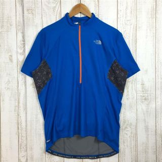 ザノースフェイス(THE NORTH FACE)のMENs M  ノースフェイス ヴェイパーウィック サイクルジャージ トップ Vapor Wick Cycle Jersey Top ショートスリーブ ジップネック シャツ 速乾 欧米規格モデル 入手困難 NORTH FACE APUN+T0APUN ブルー系(その他)