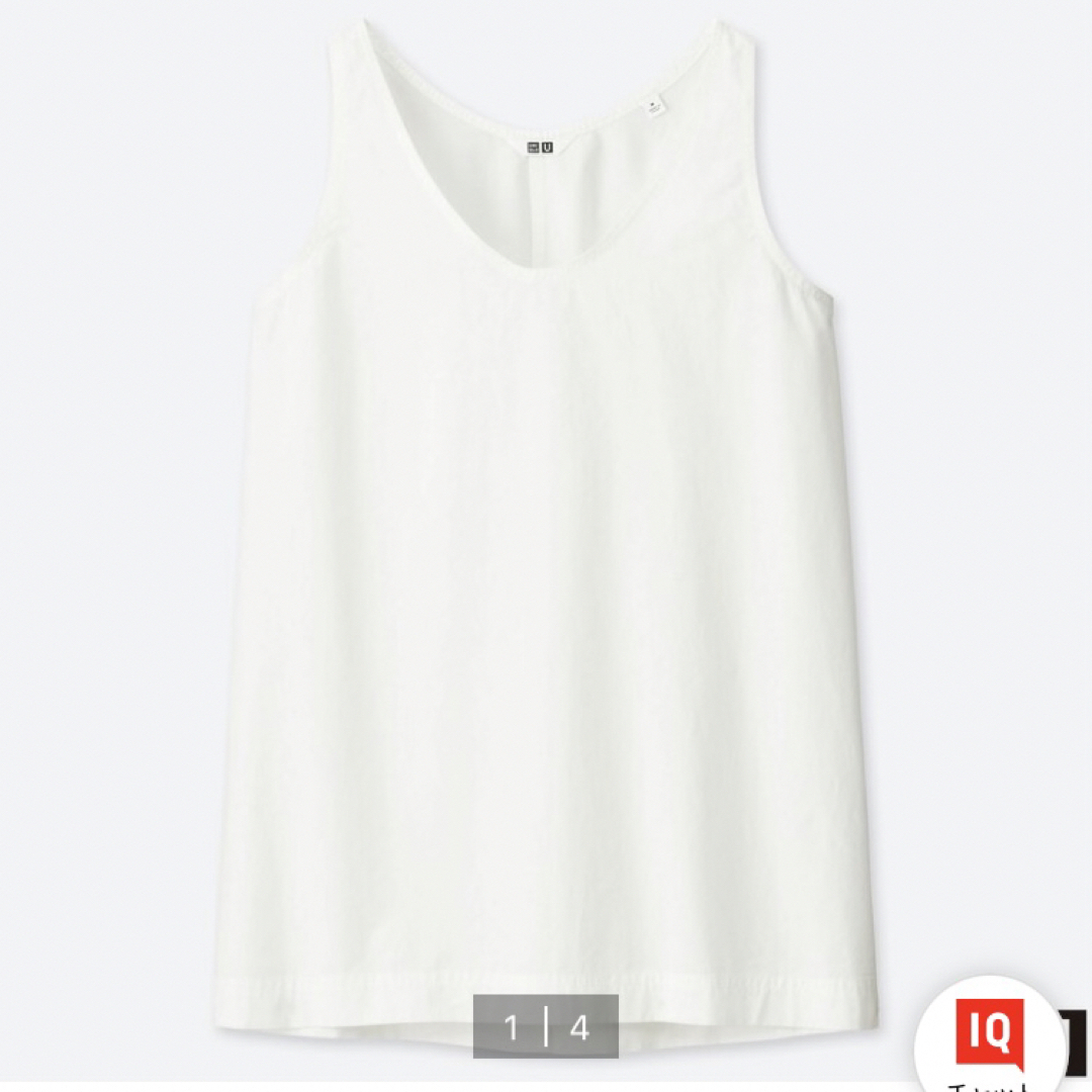 UNIQLO(ユニクロ)のユニクロ　ルメールタンクブラウスMホワイト レディースのトップス(シャツ/ブラウス(半袖/袖なし))の商品写真