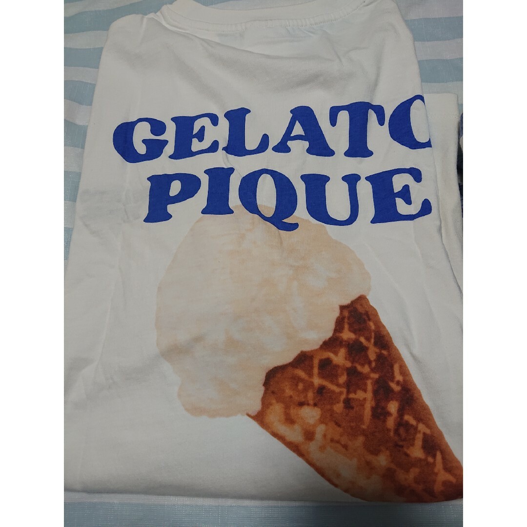 gelato pique(ジェラートピケ)の新品 アイスクリーム バックプリント Tシャツ ＆ギンガムチェック長ズボン レディースのルームウェア/パジャマ(パジャマ)の商品写真