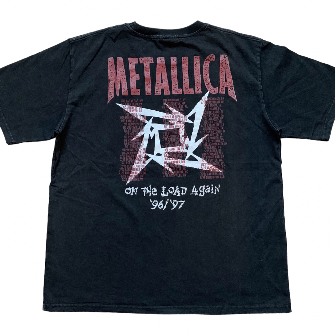 L METALLICA メタリカ ツアーTバンドT　ヘヴィメタル　ロックT