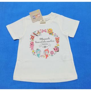 アンパンマン(アンパンマン)の新品　100cm　アンパンマン　2023女の子ループ半袖Tシャツ　アイボリー(Tシャツ/カットソー)