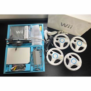 ウィー(Wii)のWii RVL-001 (JPN) パーツ 本体 ハンドルとヌ付き ンチャ(家庭用ゲーム機本体)