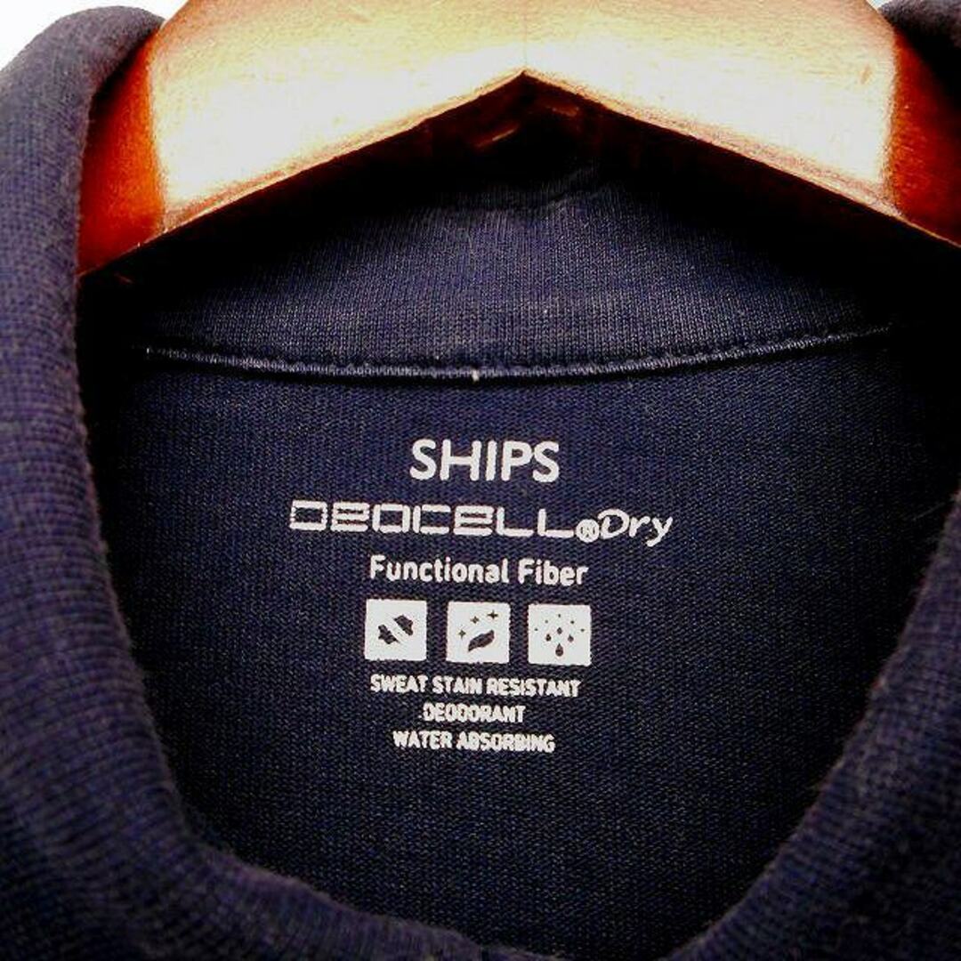 SHIPS(シップス)のシップス SHIPS ポロシャツ 無地 シンプル 袖スリット 半袖 綿混 メンズのトップス(ポロシャツ)の商品写真