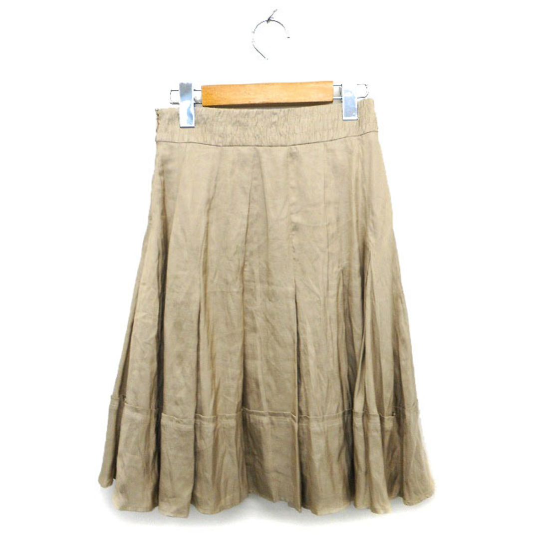 VIAGGIO BLU(ビアッジョブルー)のビアッジョブルー スカート フレア ひざ丈 シャーリング タック 薄手 1 レディースのスカート(ひざ丈スカート)の商品写真