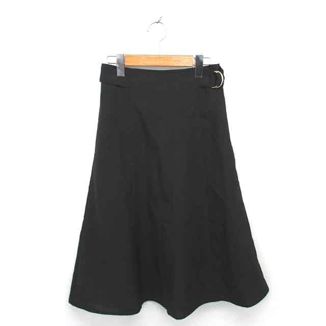 ViS(ヴィス)のビス ViS フレア スカート ロング 薄手 総柄 S チャコールグレー レディースのスカート(ロングスカート)の商品写真