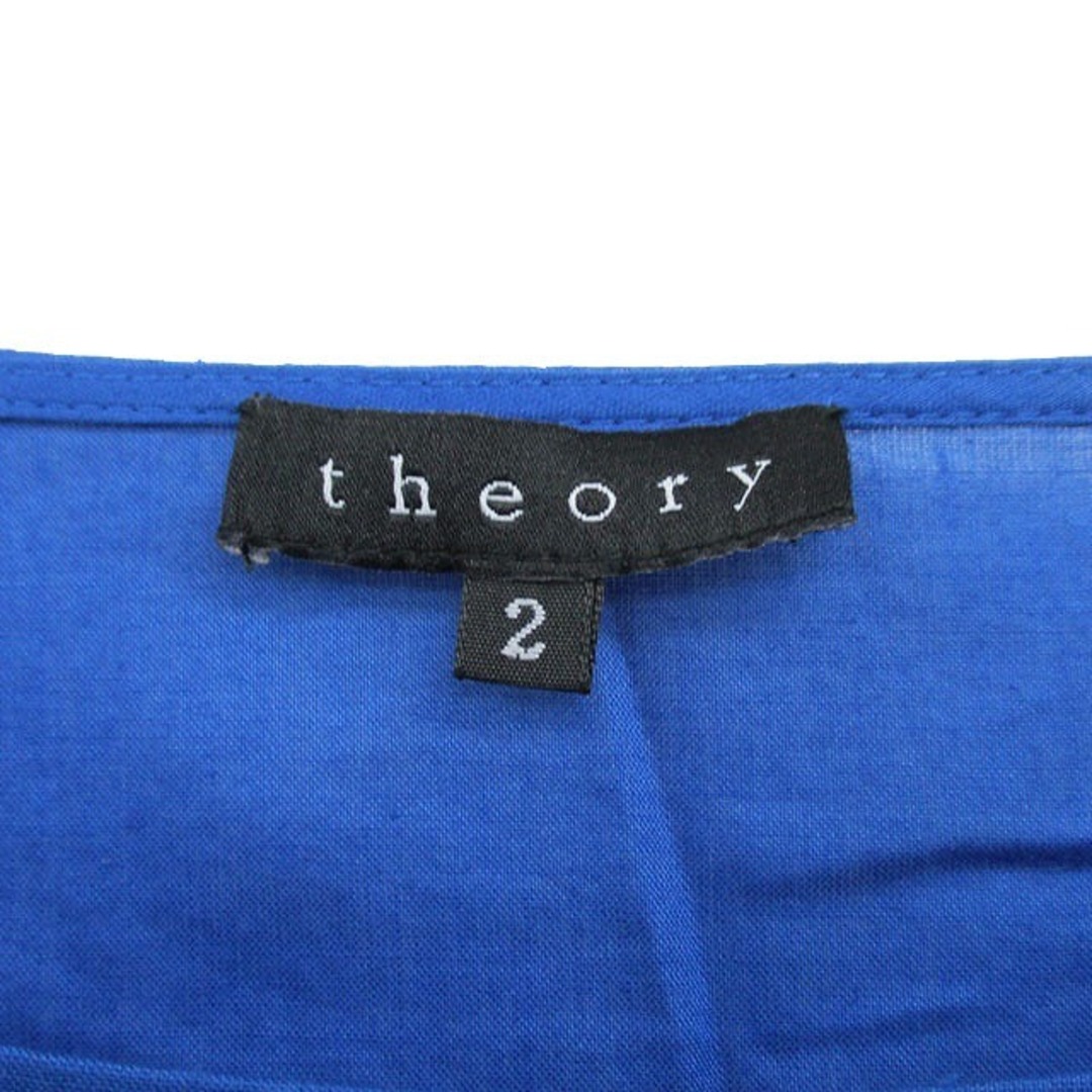 theory(セオリー)のセオリー theory ブラウス シャツ プルオーバー 半袖 コットン 2 レディースのトップス(シャツ/ブラウス(半袖/袖なし))の商品写真