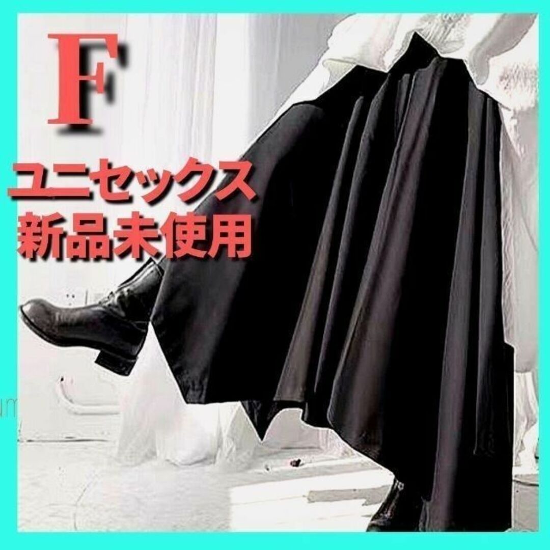袴パンツ　ワイドパンツ　サルエル　ゴシックパンク　モード系　黒コーデ レディースのパンツ(サルエルパンツ)の商品写真
